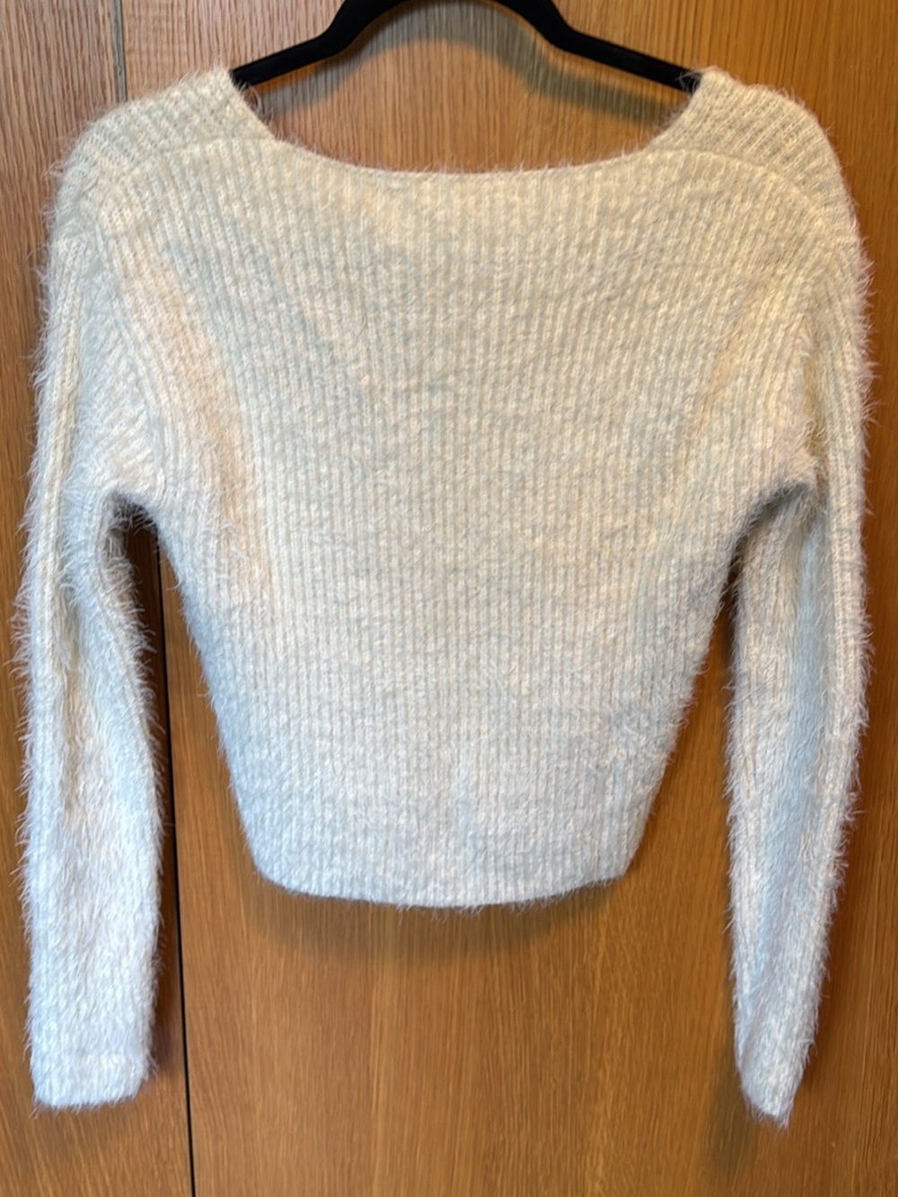 ASTR Cream Fuzzy Ribbed Knit Pullover - Picture 4 of 4